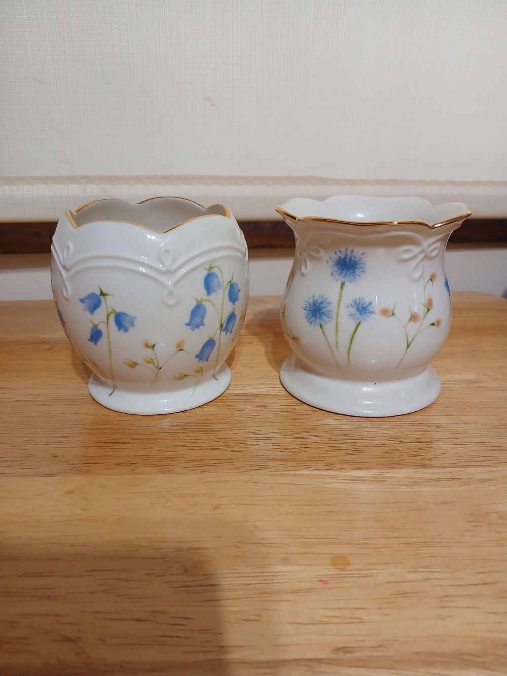 Lenox White Porcelain Floral Vase with Blue Flower Accents - Home Accents